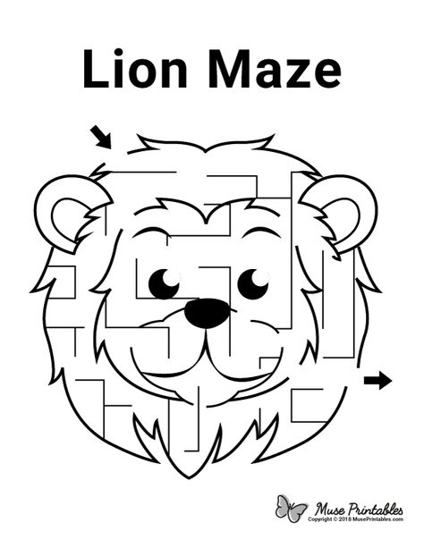 Free printable lion maze. Download it at https://museprintables.com/download/maze/lion/ Lion Scouts Free Printable, Lions Honor Activities, Fun On The Run Lion Scout, Cub Scouts Lion Activities, Lion Cub Scout Activities, Lion Scout Activities, Lion Activities, Lion Scouts, Tiger Scouts