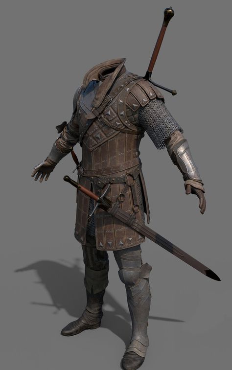 ArtStation - Warrior Armour WIP Brigandine Armor Art, Skyrim Light Armor, Witcher Armor, Skyrim Armor, Vestidos Anime, Costume Armour, Armor Clothing, Larp Armor, Leather Armor