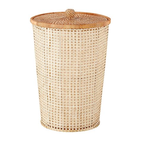 The Container Store Albany Rattan Hamper | The Container Store Small Hamper, Bathroom Hampers, Hamper Cabinet, Tv Nook, Light Furniture, Laundry Hamper With Lid, Laundry Hampers, Esthetician Room, Rattan Cane