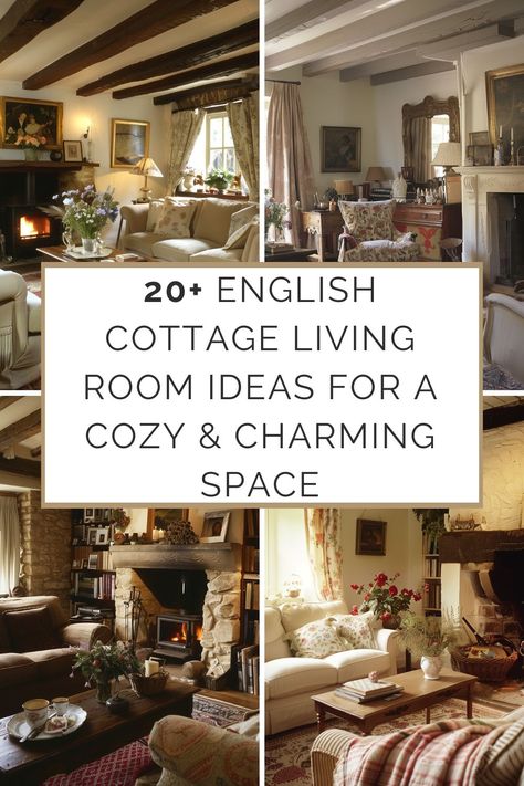 Ever wish you could step into the pages of a Beatrix Potter story? Now you can bring that cozy charm to life in your own living room! These 20+ English cottage living room ideas will Small Keeping Room Ideas, Storybook Home Decor, Neutral Cottage Decor, English Cottage Porch, Small Cottage Interiors Living Room, Cottage Living Rooms Cozy, English Cottage Style Living Room, English Cottage Living Room Ideas, Cottage Living Room Decor