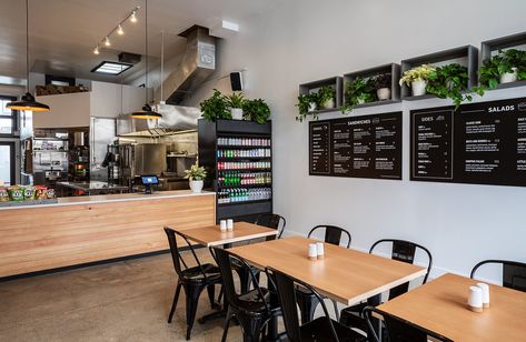 Modern Cafe Interior, Modern Sandwich Shop Modern Pizza Shop, Modern Sandwich Shop, Sandwich Shop Interior Design Ideas, Sandwich Shop Design Interior, Small Pizza Shop Design, Sandwich Shop Interior, Sandwich Shop Design, Pizza Shop Interior, Commercial Building Interior