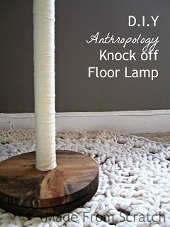 Little Bird With a French Fry: Anthropologie Floor Lamp DIY Knock Off Anthro Diy, Diy Anthropologie, Apartment Lighting, Pole Wrap, Diy Floor Lamp, Lamp Diy, Floor Lamp Base, Lamp Cord, French Fry