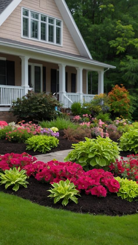 Transform your home's curb appeal with stunning flower beds in front of your house In our latest blog post we explore unique raised flower bed ideas that are perfect for low-maintenance gardening Discover DIY options using rustic stone and white rock to create a charming landscape that thrives in full sun We share easy tips for incorporating perennials and arranging colorful rocks that will enhance the beauty of your outdoor space Say goodbye to boring front yards and hello t Raised Flower Bed Ideas, Flower Beds In Front Of House, Easy Flower Bed Ideas, Raised Flower Bed, Colorful Rocks, Flower Bed Ideas, Front Yards, Rustic Stone, Easy Flower