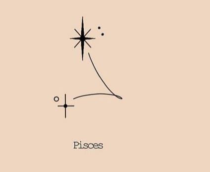 Pisces Tiny Tattoo, Pisces Tattoo Designs Constellation, Pisces Tattoo Fish, Pisces Star Tattoo, Pisces Star Constellation Tattoo, Pisces Tattoo Minimalist, Zodiac Tattoos Pisces, Pisces Star Constellation, Sis Tattoo