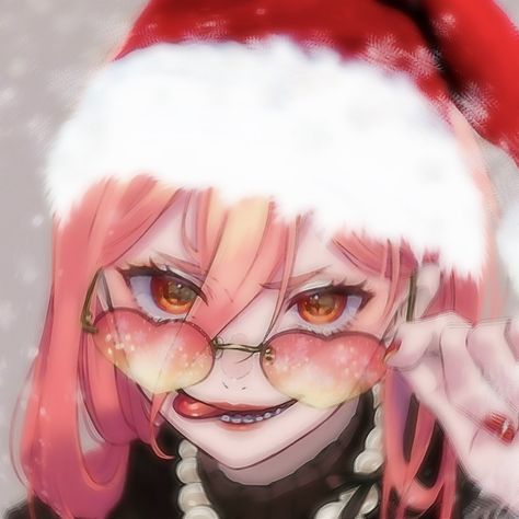 Power Christmas Pfp, Power Chainsaw Man Christmas, Chainsaw Man Christmas, Black Anime, Black Anime Characters, Christmas Icons, Aesthetic Photos, Chainsaw Man, Aesthetic Photo