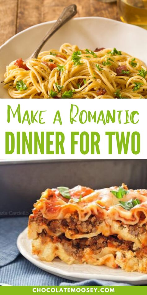 Make a Romantic Dinner for Two At Home with these Valentines dinner ideas ranging from steak and roasted chicken to seafood and vegetarian. Some romantic dinner ideas are restaurant quality like pan seared lamb chops and steak for two. Have an easy romantic dinner at home with Spaghetti Carbonara For Two with bacon and cheese! Serve it with white wine and dessert for a stay-in date night. Dinner For 2 Ideas Easy, Valentine Dinner Ideas At Home, Easy Romantic Dinner For Two, Carbonara For Two, Pan Seared Lamb Chops, Valentines Dinner Ideas, Seared Lamb Chops, Rice Recipes For Lunch, Easy Romantic Dinner