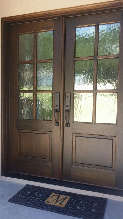 Flemish Glass Double Front Door, Exterior Side Doors, Wood Glass Entrance Door, Flemish Glass Door, Flemish Glass Front Door, Wood Double Front Doors, Double Front Doors With Glass Panels, Double Wood Front Doors, Textured Glass Door