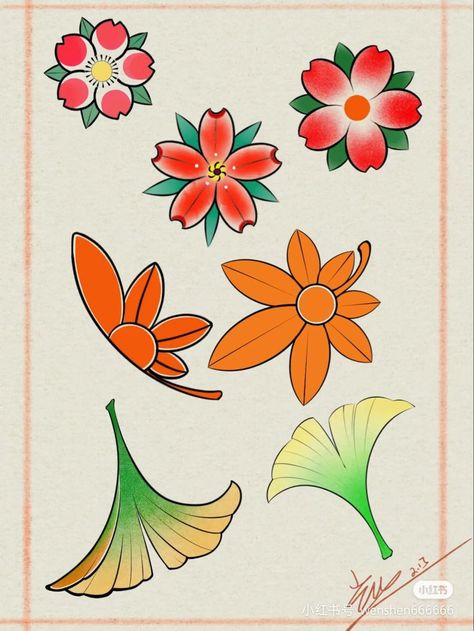 Flower Japanese Tattoo, Traditional Japanese Flower, 108 Tattoo, Traditional Japanese Tattoo Flash, Tato Maori, Knee Tattoos, Dragon Tattoo Sketch, Japanese Flower Tattoo, Band Tattoo Designs