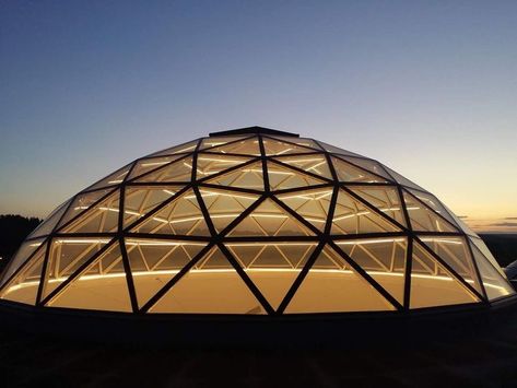 Dome Construction, Dome Houses, Skylight Design, Ceiling Domes, Geodesic Domes, Dome Structure, French Restaurant, Resort Design, Parametric Design