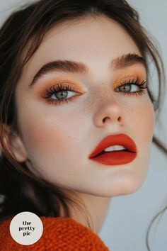 Fall Makeup Look 2024, Fall 2024 Makeup, Fall Makeup 2024, Autumn Makeup Looks Fall, Warm Autumn Makeup, Autumn Eye Makeup, Fem Makeup, Simple Fall Makeup, Spanish Library