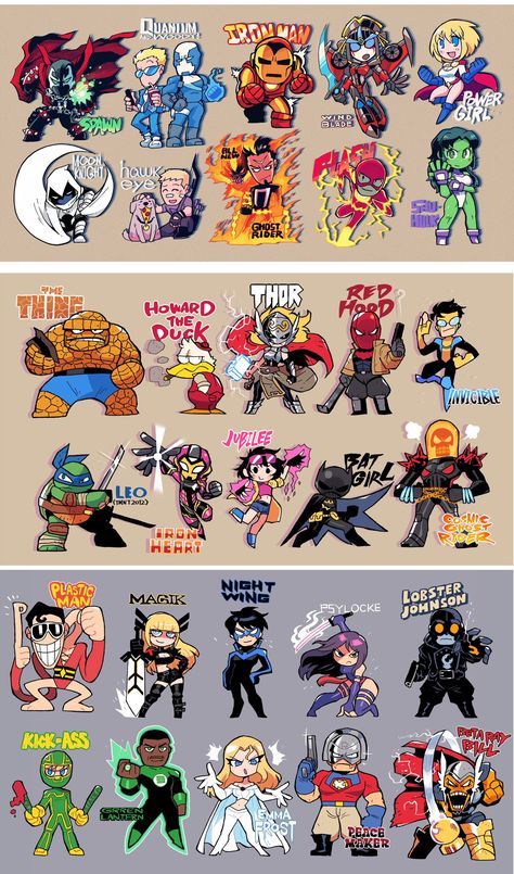 Chibi Character Art, American Cartoon Style, Super Hero Drawings, Graffiti Characters Cartoons, Shocker Marvel, Heroes And Villains, Villain Character, Univers Dc, Marvel Characters Art