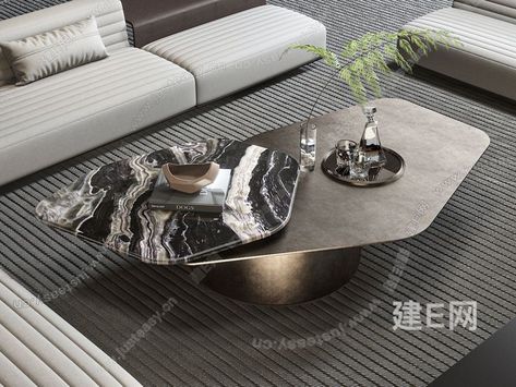 Modern Coffee Table Design, Coffee Table Design Ideas, Center Coffee Table, Centre Table Design, Centre Table Living Room, Coffee Table Arrangements, Sofa Table Design, Table Design Ideas, Central Table