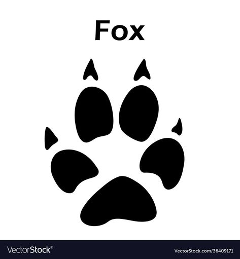 Fox Footprint, Black Silhouette, Silhouette Design, Design Vector, Png Images, Adobe Illustrator, Vector Images, Vector Free, Vector Illustration