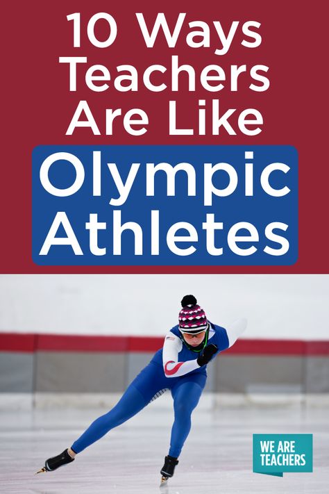 10 Ways Teachers Are Like Olympic Athletes - WeAreTeachers Olympic Theme Staff Appreciation, Olympic Theme Teacher Appreciation Week, Back To School Olympic Theme, Olympic Theme Teacher Appreciation, Olympic Teacher Appreciation Week, Olympic School Theme, School Slogans, Teacher Appreciation Poster, School Wide Themes