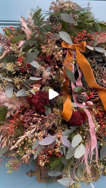 Melanie Lissack Interiors | Good morning happy Sunday! One week before Xmas eve. Here’s the homemade Christmas wreath that I made on Friday as a reel. The bulk of it... | Instagram Making A Wreath, Homemade Christmas Wreaths, Epping Forest, Good Morning Happy Sunday, Wax Flowers, Good Morning Happy, Garden Trees, Homemade Christmas, One Week