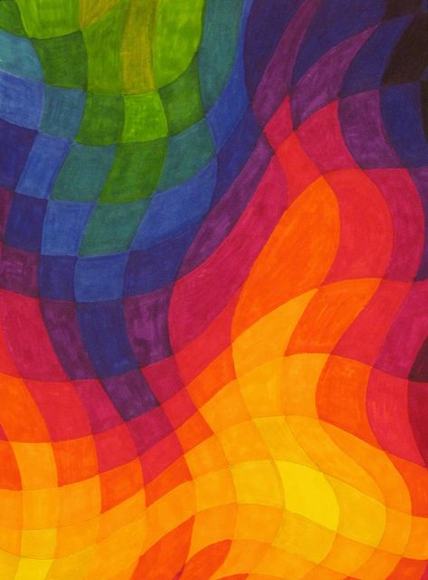 Contraste de Color Warm Cool Color Art Lesson, Cool And Warm Color Painting, Color Element Of Art, Warm And Cool Color Art Projects, Warm And Cool Colors Drawing, Color Contrast Combination, Cool Color Wheel, Color Contrast Art, Colour Theory Art