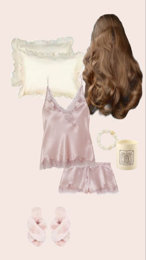 Elegant Princess Aesthetic, Princess Pajamas Aesthetic, Coquette Pjs, Loungewear Aesthetic, Classy Loungewear, Dreamy Outfits, Modest Girly Outfits, Clueless Outfits, Pajama Outfits