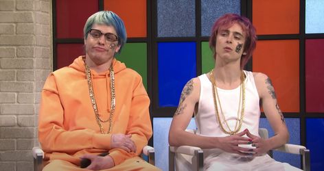 We're Calling It Now! Here Are 2021's Buzziest Halloween Costume Ideas Pete Davidson And Timothee Chalamet, Iconic Duos Movies, Pete Davidson Snl, Iconic Duos, Snl Skits, Pete Davidson, Jerry Lewis, Snl, Saturday Night Live