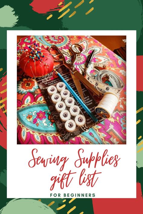 Here's a list of essential sewing supplies for the beginner sewist on your holiday gift list! Sewing Techniques Tutorials, Sewing Gift Ideas, Essential List, Learn Sewing, Fabric Shears, Holiday Gift List, Brother Sewing Machines, Pinking Shears, Sewing Tips And Tricks