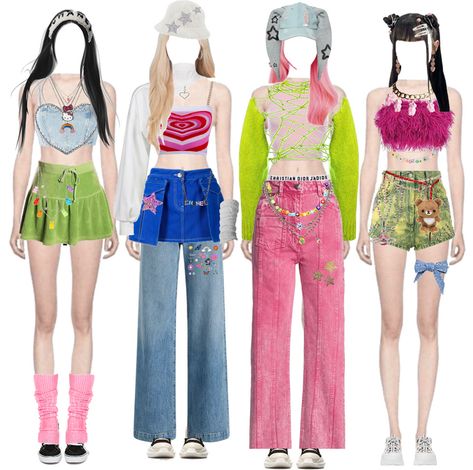 kpop Outfit | ShopLook Shoplook Kpop, 2000s Theme, Star Aesthetic, Kpop Fits, Glitter Stars, Outfit Maker, Outfit Shoplook, Inspired Outfits, Kpop Outfits