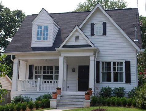 Pretty Old Houses: Before and After "Bump-Ups" Changing Roof Line Before And After, Bungalow Addition, Cape Remodel, House Exterior Before And After, Old House Exterior, Cape Cod Exterior, Exterior Home Renovation, Houses Beautiful, Second Story Addition