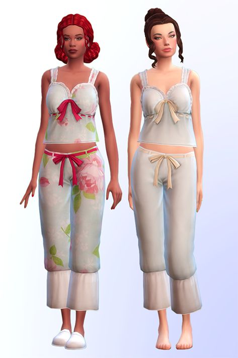 sims, spice and everything nice : 💗 St. Valentine’s Day Gift - a set of clothes... Sims 4 Sleep Cc Maxis Match, Sims 4 Cc Vintage Dress, Sims Pajamas Cc, Sims 4 Pj Set Cc, Sims Pjs, Sims 4 Pajamas Cc Maxis Match, Sims 4 Pyjamas Cc, Sims 4 Pj, Sims 4 Nightgown