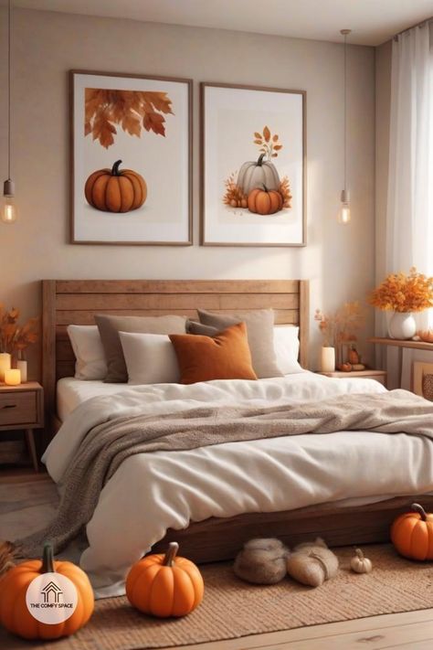 Transform your bedroom with these rustic fall decor ideas that bring warmth and comfort.#FallDecor #RusticStyle #HomeDecor #CozyHome #InteriorDesign Fall Farmhouse Bedroom Decor, Fall Bedroom Decor Cozy, Old World Kitchens, Cozy Ideas, Fall Bedroom Decor, Dressing Table Design, Rustic Fall Decor, Wooden Nightstand, Fall Decor Ideas