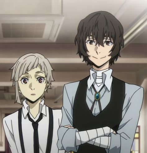 Atsushi And Dazai, Dazai And Atsushi, Soukoku Manga, Manga Dazai, Anime Friendship, Osamu Dazai, Bungou Stray Dogs Characters, Dog Icon, Dazai Bungou Stray Dogs