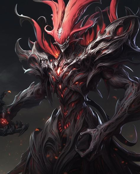 Demonic Monster Concept Art, Demon Mech Concept Art, Demon Wings Concept Art, Demon Form Concept Art, Demon Soldier Concept Art, Form Concept, Cosmic Entity, Demon Form, Warrior Art