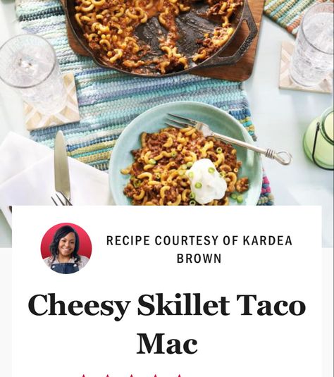 Miss Brown Food Network Recipes, Delicious Miss Brown Recipes, Taco Mac Recipe, Taco Macaroni, Taco Mac And Cheese, Taco Mix, Brown Recipe, Cheesy Pasta, Beef Casserole