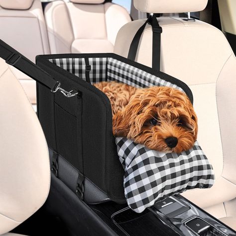 SlowTon Console Dog Car Seat - Portable Dogs Armrest Booster Seat for Small Dog, Anti-Collapse Pet Car Seat with Soft Cushion Safety Belt, Support Pet Up to 11lbs (Black) : Amazon.ca: Pet Supplies Puppy Car Seat, Pet Booster Seat, Dog Car Seat, Dog Seat, Booster Car Seat, Pet Car Seat, Small Animal Supplies, Dog Car Seats, Dog Safety