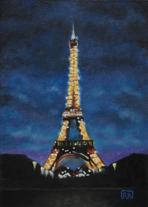 Paris Art Painting, Cloud Painting Acrylic, Eiffel Tower Drawing, Tower Painting, Eiffel Tower Painting, Eiffel Tower Art, Canvas Art Painting Acrylic, Pink Canvas Art, Easy Landscape Paintings