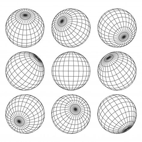 Globe grid. 3d sphere wires, earth netwo... | Premium Vector #Freepik #vector #circle #line #globe #earth 3d Sphere, Desain Editorial, Texture Graphic Design, Op Art, Art Classes, Design Inspo, Art Lessons, Premium Vector, Art Inspo