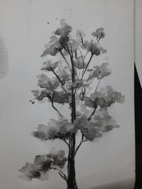 Ink and brush Brush And Ink Drawing, Ink And Wash Painting, Pen And Wash Drawings, India Ink Illustration, Brush Ink Drawing, Ink Wash Art, Ink Wash Drawings, Dismantled Art, India Ink Art Ideas