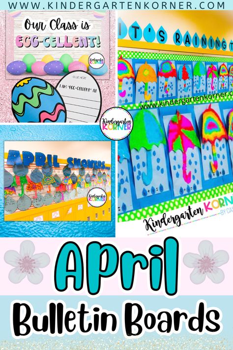 Looking for April classroom ideas? Check out these Unique April Bulletin Board Ideas for pre-k, kindergarten, and elementary! April showers themed bulletin boards, egg themed bulletin board with fun writing crafts, perfect for spring! April Bulletin Boards, April Art, 1st Grade Activities, Writing Crafts, April Showers, Cool Writing, Preschool Classroom, Anchor Charts, Bulletin Boards