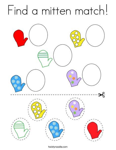 M Is For Mitten Preschool, Winter Sorting Activities For Preschool, Mitten Matching Printable, Mitten Activities For Toddlers, Dressing For Winter Preschool Activities, Winter Clothes Activities Preschool, The Mitten Activities Preschool, Preschool Graphs, The Mitten Book Activities