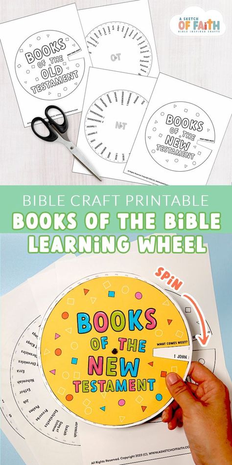 photo showing a craft on the books of the Bible Books Of The Bible Craft, Genesis Bible Study, Bible Memorization, Toddler Sunday School, Bible Learning, The Books Of The Bible, Bible Crafts Sunday School, Bible Worksheets, Kids Sunday School Lessons