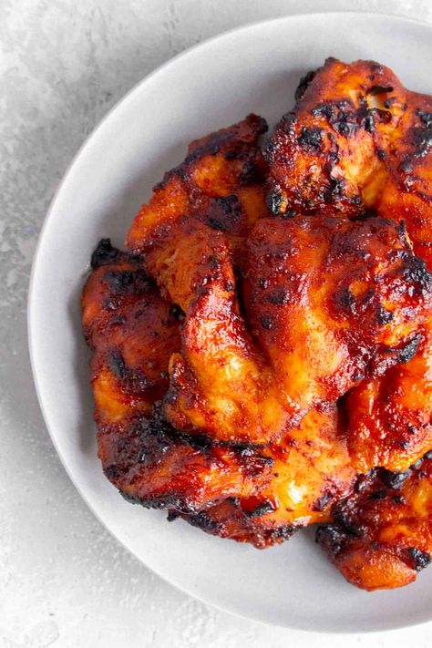 Sweet, smoky, and spicy, these Air Fryer Gochujang Chicken Thighs are so easy to make and are perfect for any meal. They are super easy to make as all you have to do is marinate the chicken thighs then add them to the air fryer! Gochujang Chicken Breast, Chicken Gochujang Recipe, Gochujang Chicken Thighs, Gochujang Recipe Chicken, Chicken Thighs Air Fryer, Gochujang Recipe, Spicy Korean Chicken, Gochujang Chicken, Korean Bbq Chicken