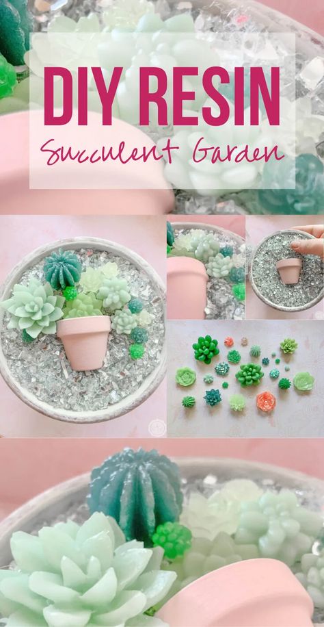 DIY Resin Succulent Garden - Happily Ever After, Etc. Resin Projects To Sell, Cute Resin Ideas, Resin Molds Ideas, Resin Projects For Beginners, Michaels Crafts Diy, Resin Crafts To Sell, Resin Ideas To Sell, Resin Succulent, Resin Things