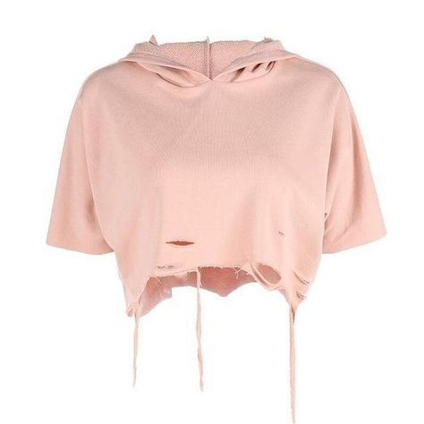 Ripped Crop Top, Hoodies Pink, Hoodies Crop, Crop Hoodies, Ripped Top, Pink Hoodies, Hooded Crop Top, Crop Top Hoodie, Crop Top Sweatshirt