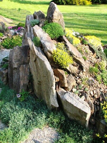 Rockery Garden, Japanese Rock Garden, Alpine Garden, Rock Garden Design, Rock Garden Landscaping, Have Inspiration, Rock Wall, Garden Yard Ideas, Popular Products