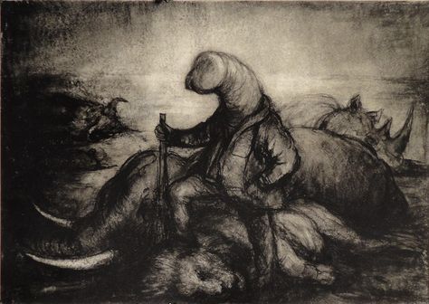 Paul Rumsey 'Big Game Hunt Prick' 2016 Paul Rumsey Art, Paul Rumsey, Big Game Hunting, Dark Images, Big Game, Dark Art, Art