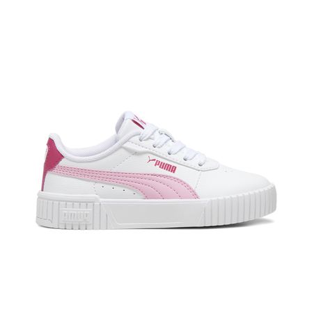 Young fashionados will rock the laid-back California cool in these '80s-inspired sneakers. This latest edition has been revamped with a chunkier, more textured sole for added oomph and attitude. $49.95 Puma Carina, California Cool, Shoes Pink, Lace Up Sneakers, Size 13, Shopping List, Pink White, Casual Shoes