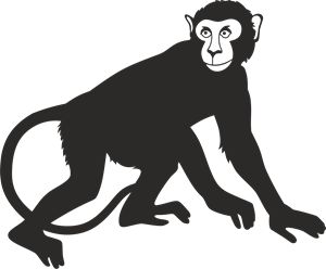 Monkey Silhouette, Iks Pi, Monkey Clipart, Jungle Decorations, Monkey Logo, Animal Templates, Cartoon Monkey, Animal Stencil, Monkey Art