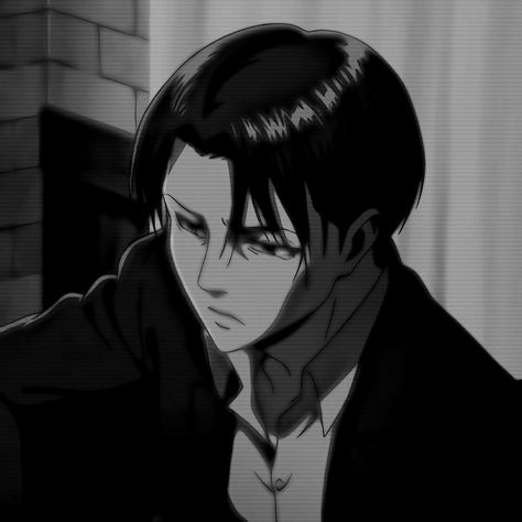 Levi Ackerman Icon, Levi Ackerman, What You See, Stay Tuned, Join Us, Audio, Black And White, Anime, White