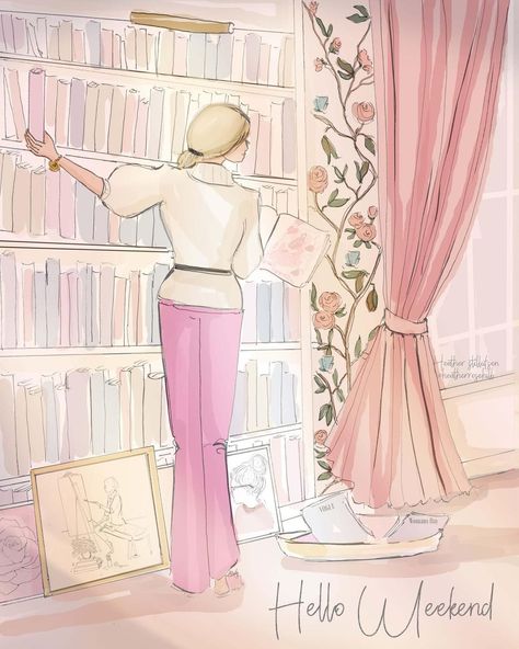 Heather 🌸 Stillufsen on Instagram: “Hello 🌸 Weekend...hoping you all have a great weekend whatever you have planned -xx heather 💗💕 #heatherstillufsen #heatherstillufsenart…” Heather Rosehill, Colored Books, Heather Stillufsen Quotes, Heather Stillufsen, Rose Hill, Hello Weekend, Bon Weekend, Art Carte, Have A Great Weekend