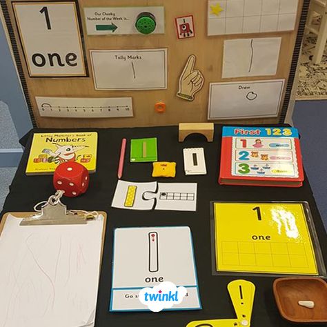 Create your own "Number of the Week" activity station with our All About Numbers Display Pack. At this lovely number station, children are encouraged to think about and discover the properties of the number one for the entire week. Sign up to Twinkl to discover hundreds of maths teaching ideas available to download. #maths #numbers #counting #eyfs #classroom #mathideas #teachingmaths #numberoftheweek #numicon #add #display #teach #teaching #resources #teachingresources #twinkl #twinklresources Number Of The Week Display, Counting Eyfs, Maths Wall, Number Of The Week, Maths Mastery, Maths Working Wall, Maths Eyfs, Eyfs Maths, Maths Activity