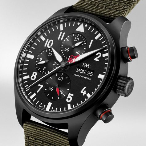 Iwc Pilot Chronograph, Iwc Watches Pilot, Iwc Pilot, Iwc Watches, Pilot Watch, Aircraft Carrier, Black Ceramic, Watch Collection, Low Lights