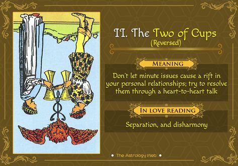 The Two of Cups Tarot (2 of Cups) | The Astrology Web 8 Of Cups Tarot, Tarot Reversed, Two Of Cups Tarot, Cups Tarot Meaning, 8 Of Cups, Tarot Notes, 2 Of Cups, Tarot Suits, Suit Of Cups