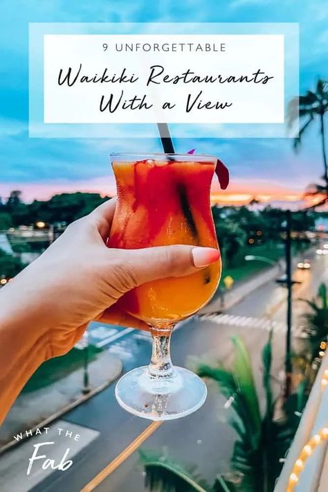 Have dinner with a view of one of the most beautiful places in the United States! These amazing Waikiki restaurants with a view are perfect for taking in a sunset in Hawaii. Click this pin to read! best restaurants in waikiki, where to eat in hawaii, best view hawaii, waikiki rooftop bar with a view Waikiki Restaurants Dinners, Oahu Restaurants, Waikiki Restaurants, Honolulu Restaurants, Sunset In Hawaii, Tiki Restaurant, Dinner With A View, Sunset Restaurant, Hawaii Waikiki